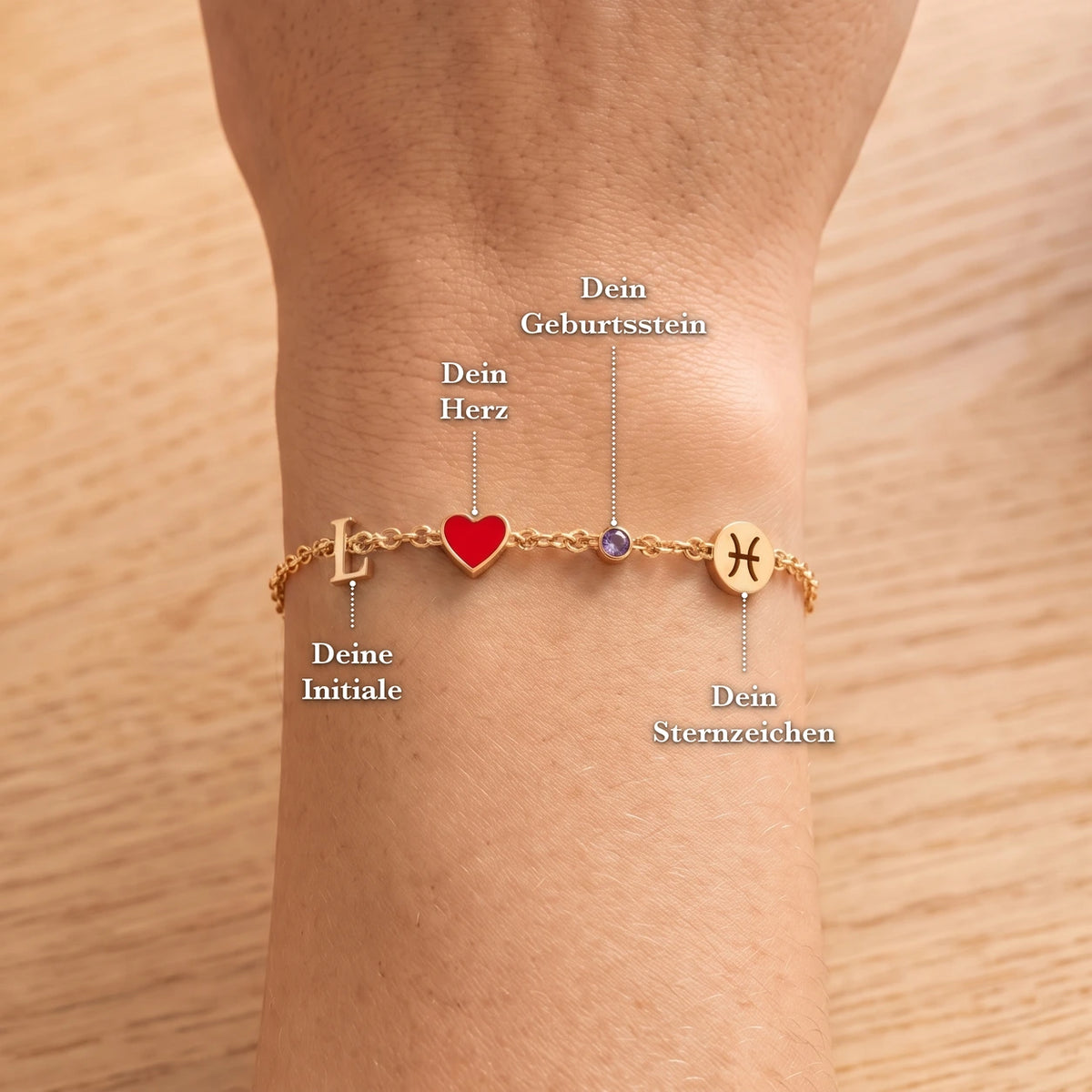 Bracelet Cœur Personnalisé avec Initiale