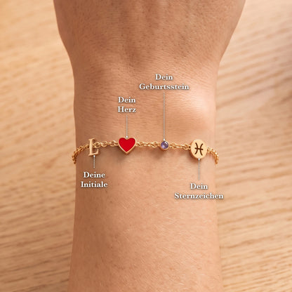 Bracelet Cœur Personnalisé avec Initiale