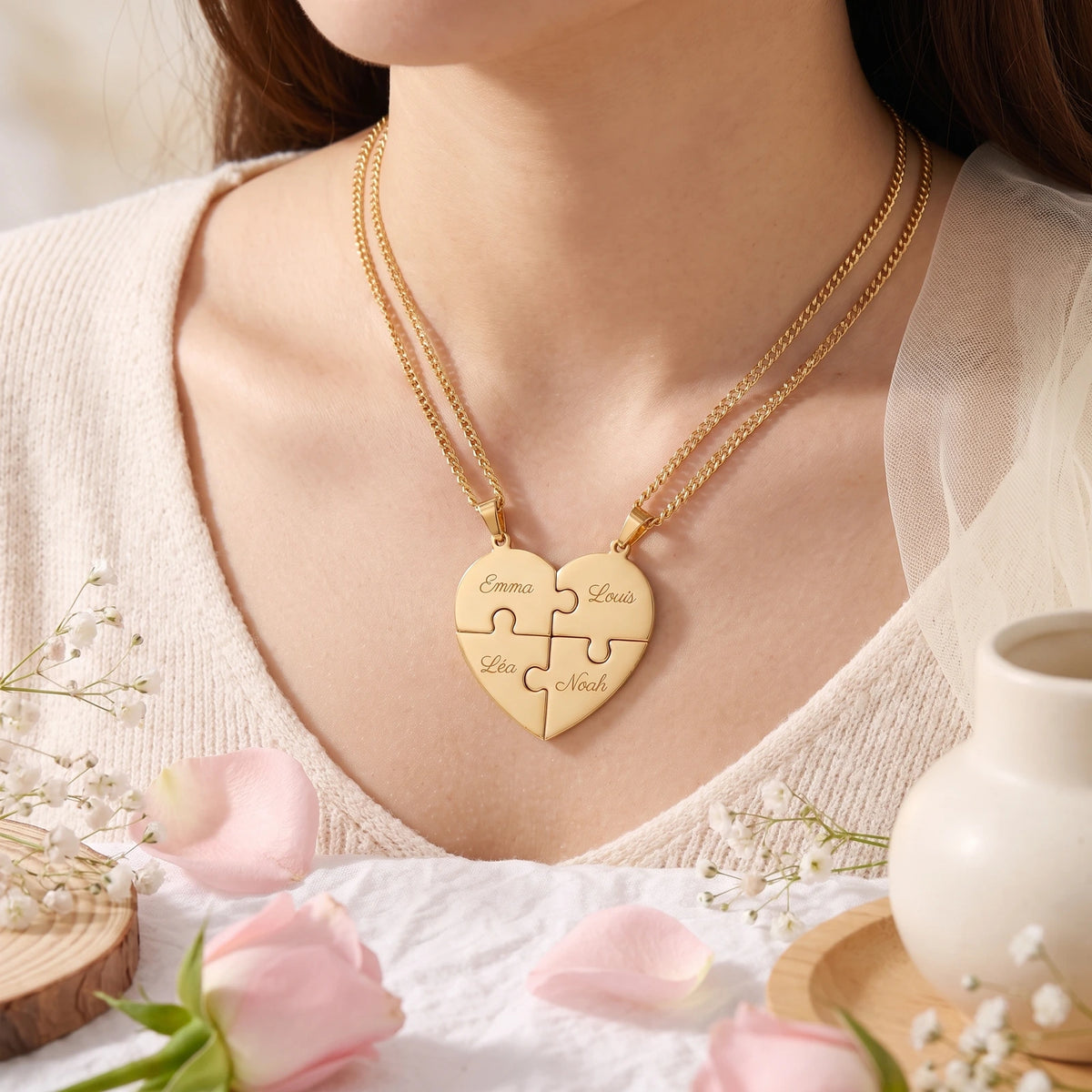 Collier Puzzle Cœur – Pratikae®
