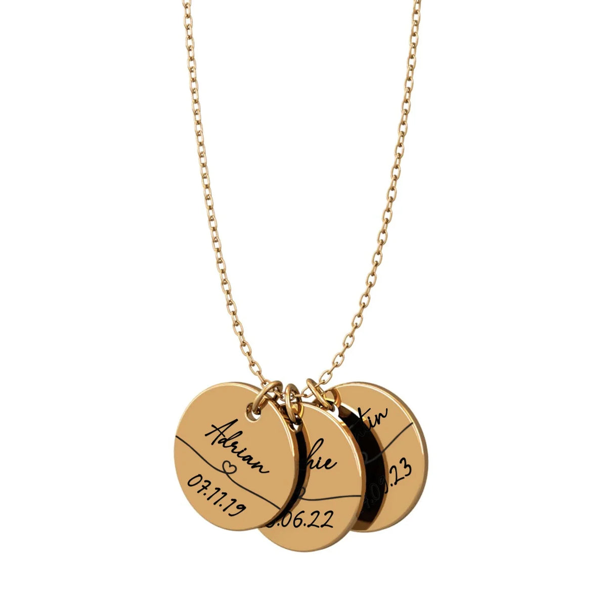 Collier avec prénom et date