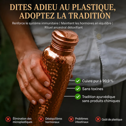 Pratikae™ · Gourde en Cuivre Pur — Buvez une Eau Plus Saine, Chaque Jour