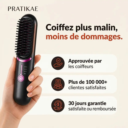 Pratikae BrushPro™ | Brosse lissante sans fil