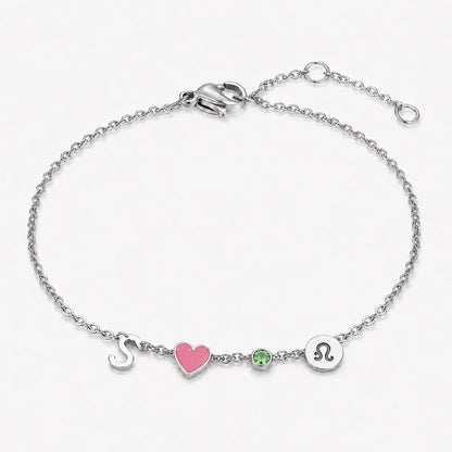 BRACELET CŒUR AVEC INITIALE