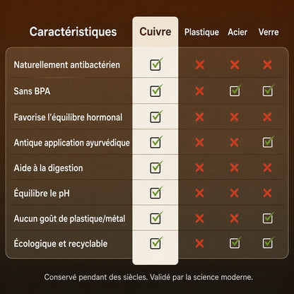 Pratikae™ · Gourde en Cuivre Pur — Buvez une Eau Plus Saine, Chaque Jour
