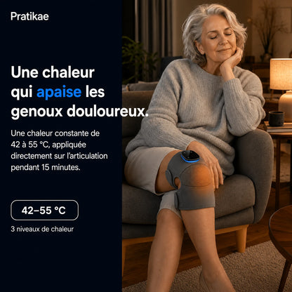 Genouflex™ Pratikae — masseur thérapeutique de genou 3-en-1