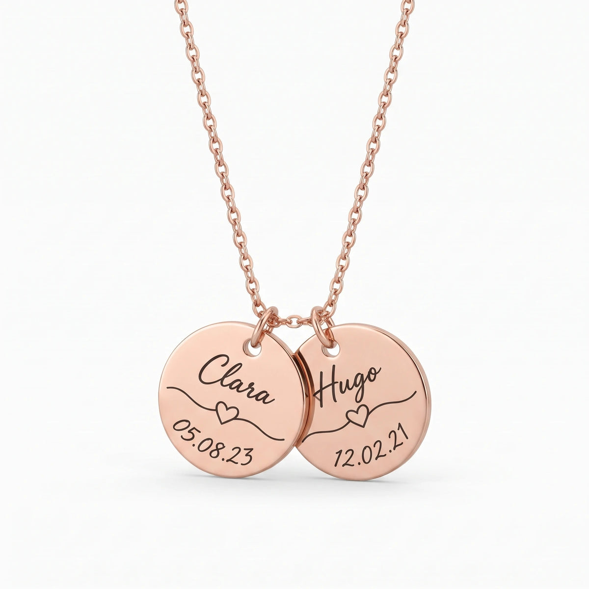 Collier avec prénom et date