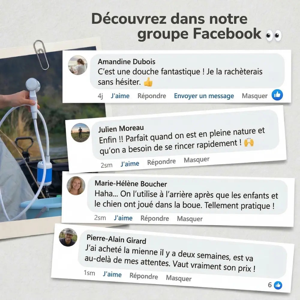 Pompe à eau portable : Kit avec tuyau & embouts