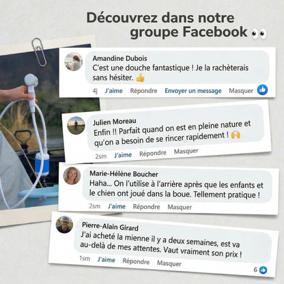 Pompe à eau portable : Kit avec tuyau & embouts