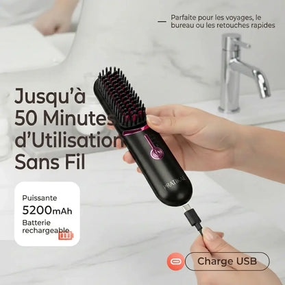 Pratikae BrushPro™ | Brosse lissante sans fil