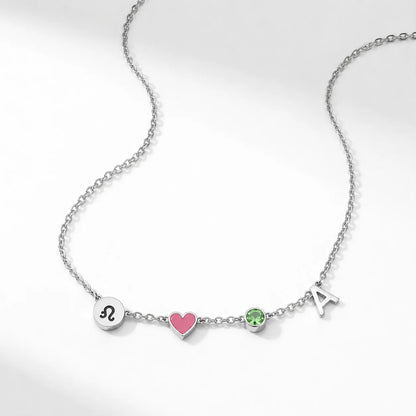 COLLIER INITIALE EN FORME DE CŒUR