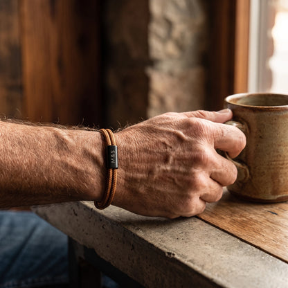 Bracelet Homme Personnalisé - cordon tressé ajustable