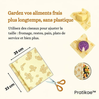 Rouleau alimentaire en Cire d'Abeille – Taille XL