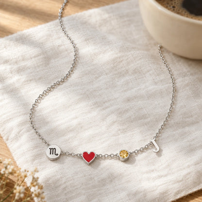 Collier Cœur Personnalisé avec Initiale