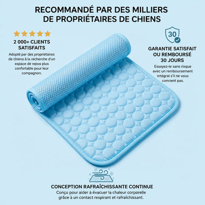 CoconFrais | Tapis rafraîchissant pour chien en soie glacée