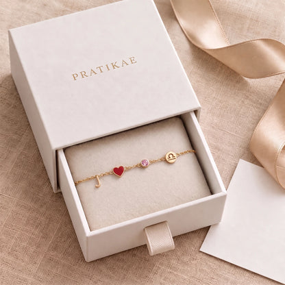 Bracelet Cœur Personnalisé avec Initiale