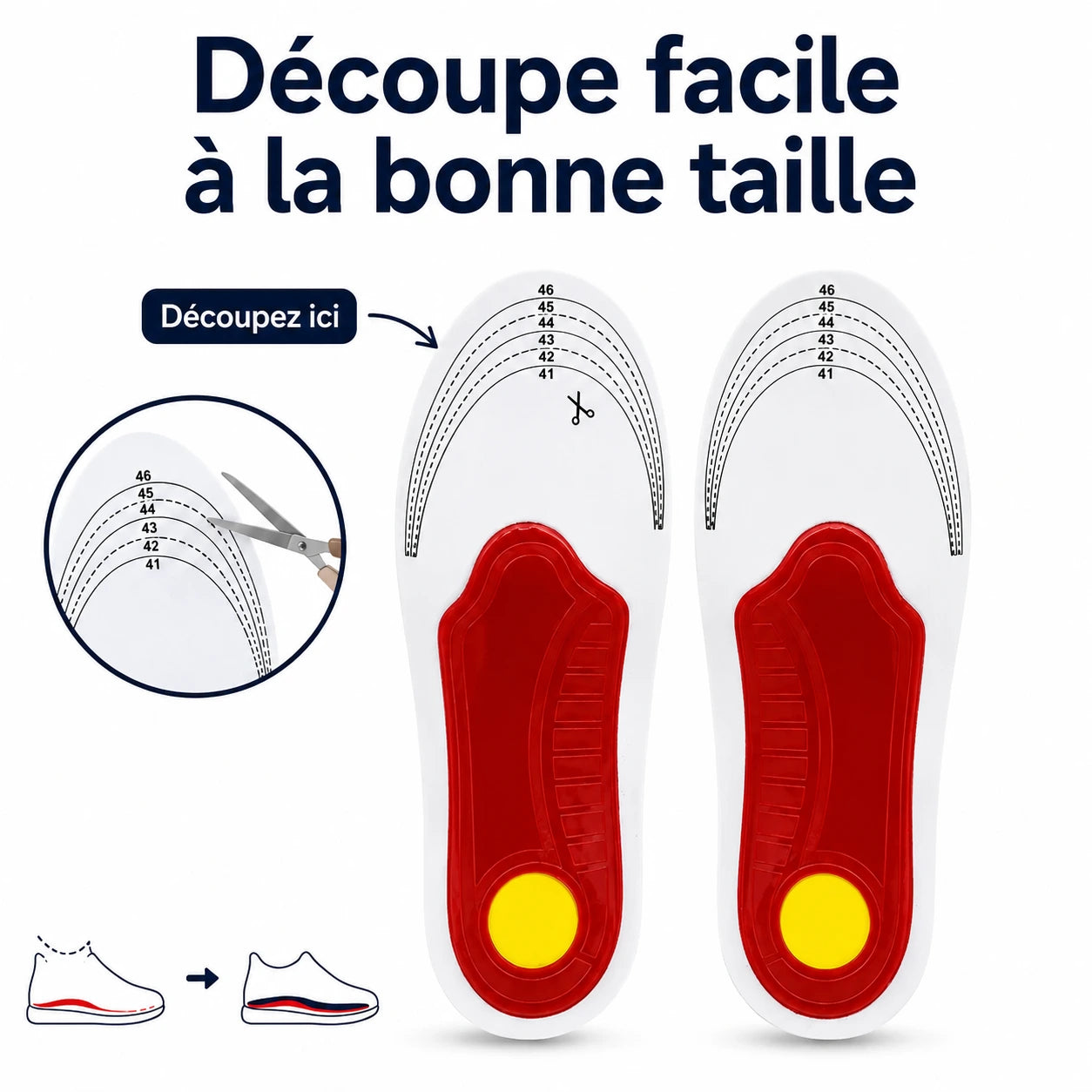 Pratikae™ — Semelles orthopédiques avec soutien de la voûte plantaire