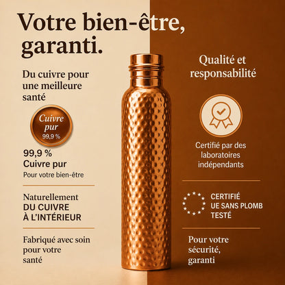 Pratikae™ · Gourde en Cuivre Pur — Buvez une Eau Plus Saine, Chaque Jour