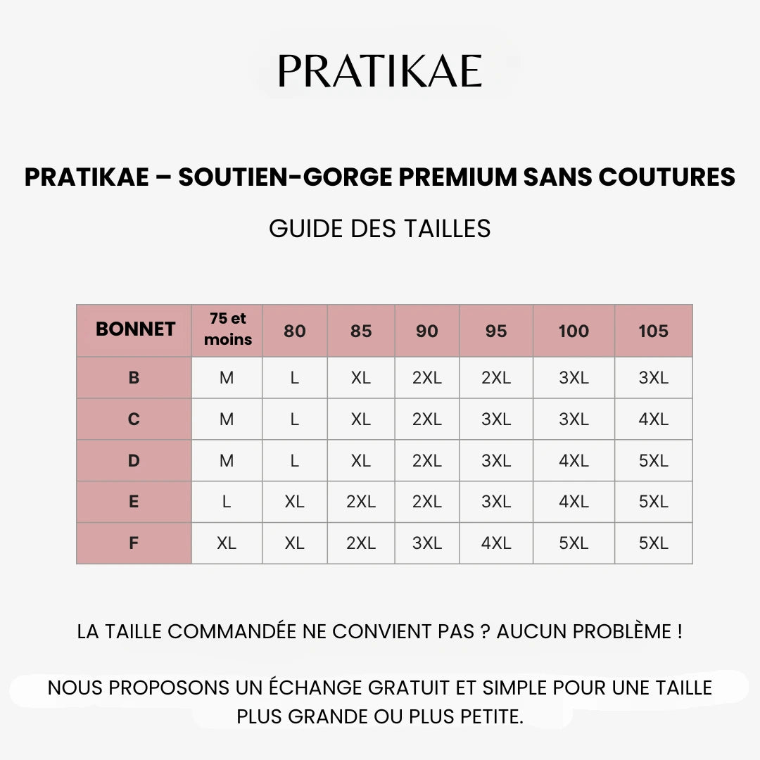 Pratikae – Soutien-gorge Premium sans couture avec pads offerts
