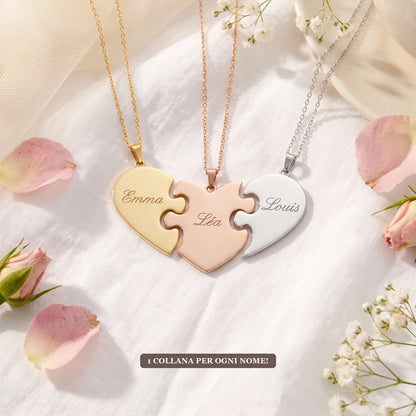 Collier Puzzle Cœur – Pratikae®