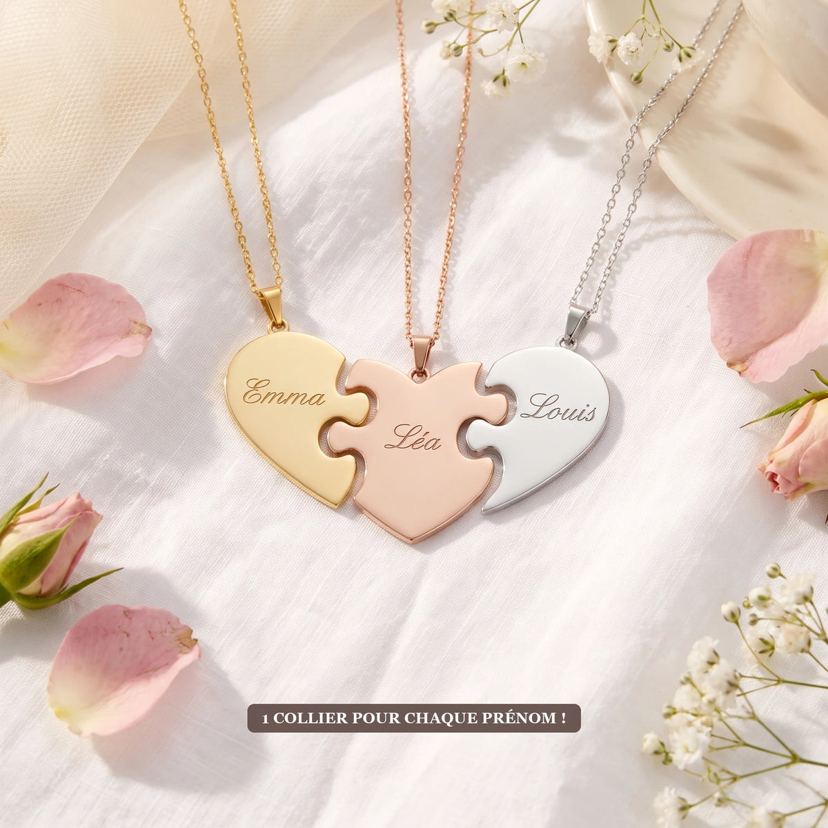 Collier Puzzle Cœur – Pratikae®