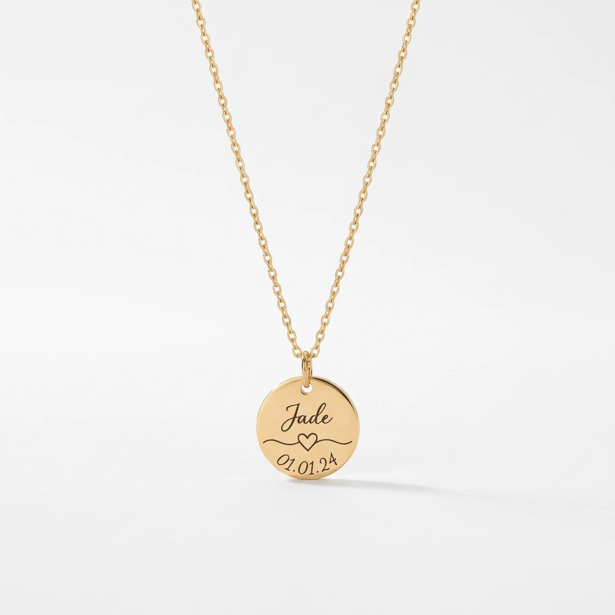 Collier avec prénom et date