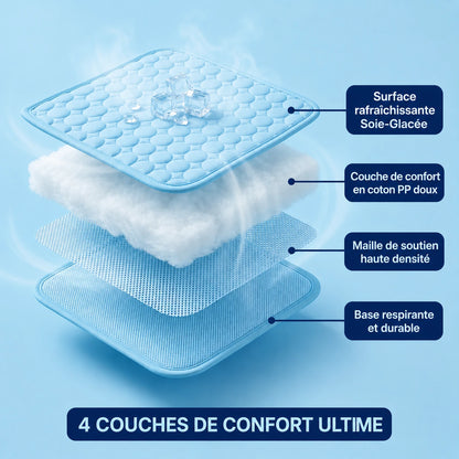 CoconFrais | Tapis rafraîchissant pour chien en soie glacée