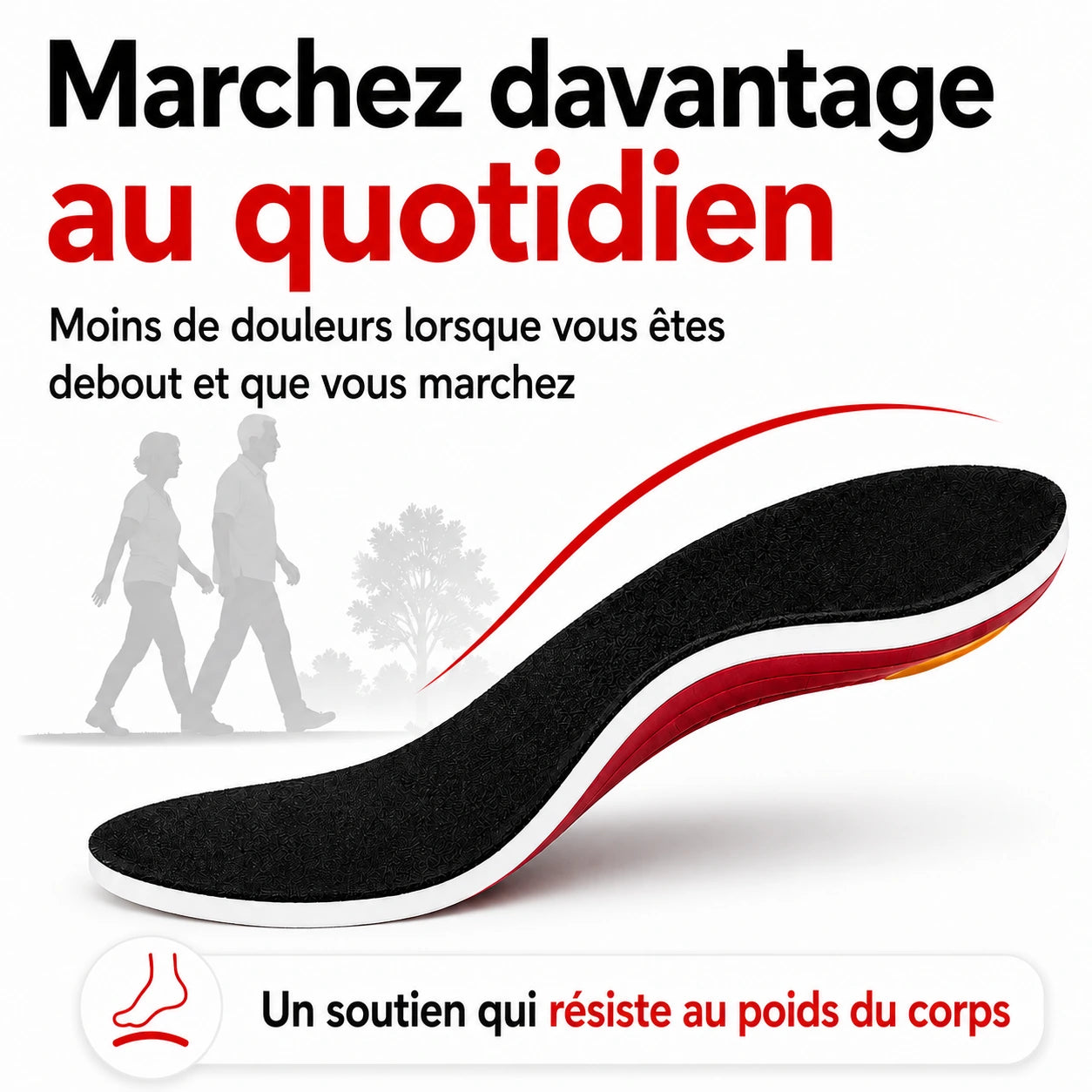 Pratikae™ — Semelles orthopédiques avec soutien de la voûte plantaire