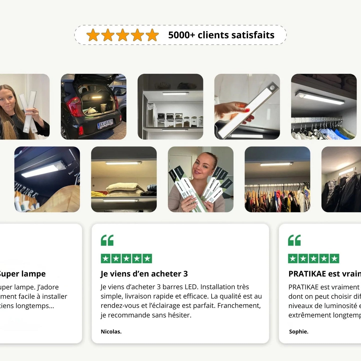 Barre lumineuse LED PRATIKAE