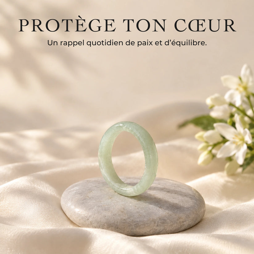 Bague fine en jade véritable - FR