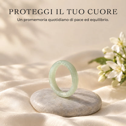 Bague fine en jade véritable - IT