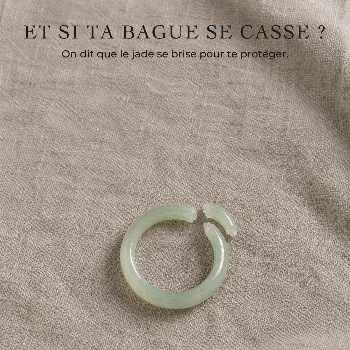 Bague fine en jade véritable - FR