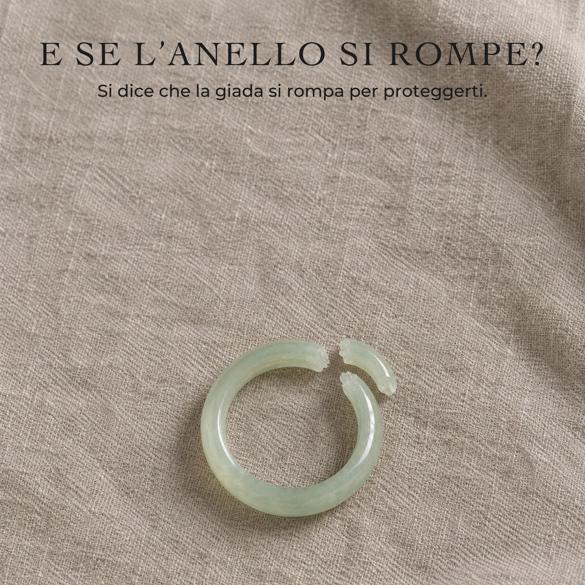 Bague fine en jade véritable - IT