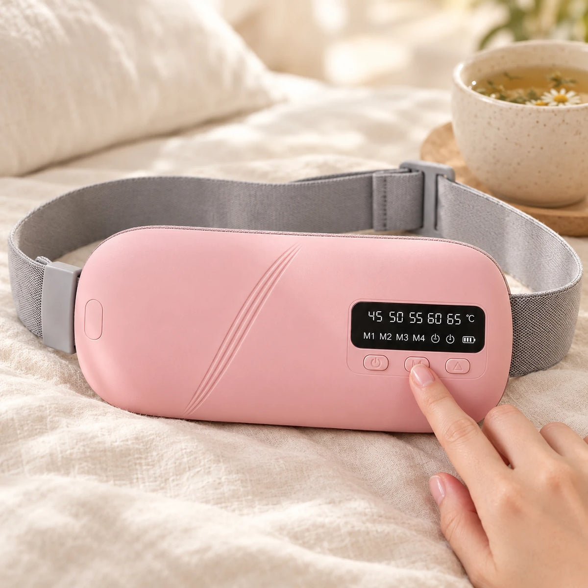 Écran LED de la ceinture chauffante menstruelle