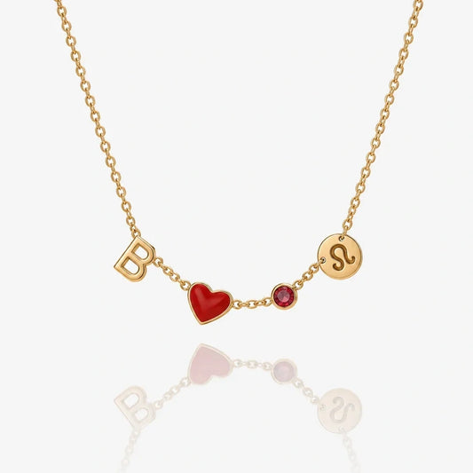 Collier Cœur Personnalisé avec Initiale