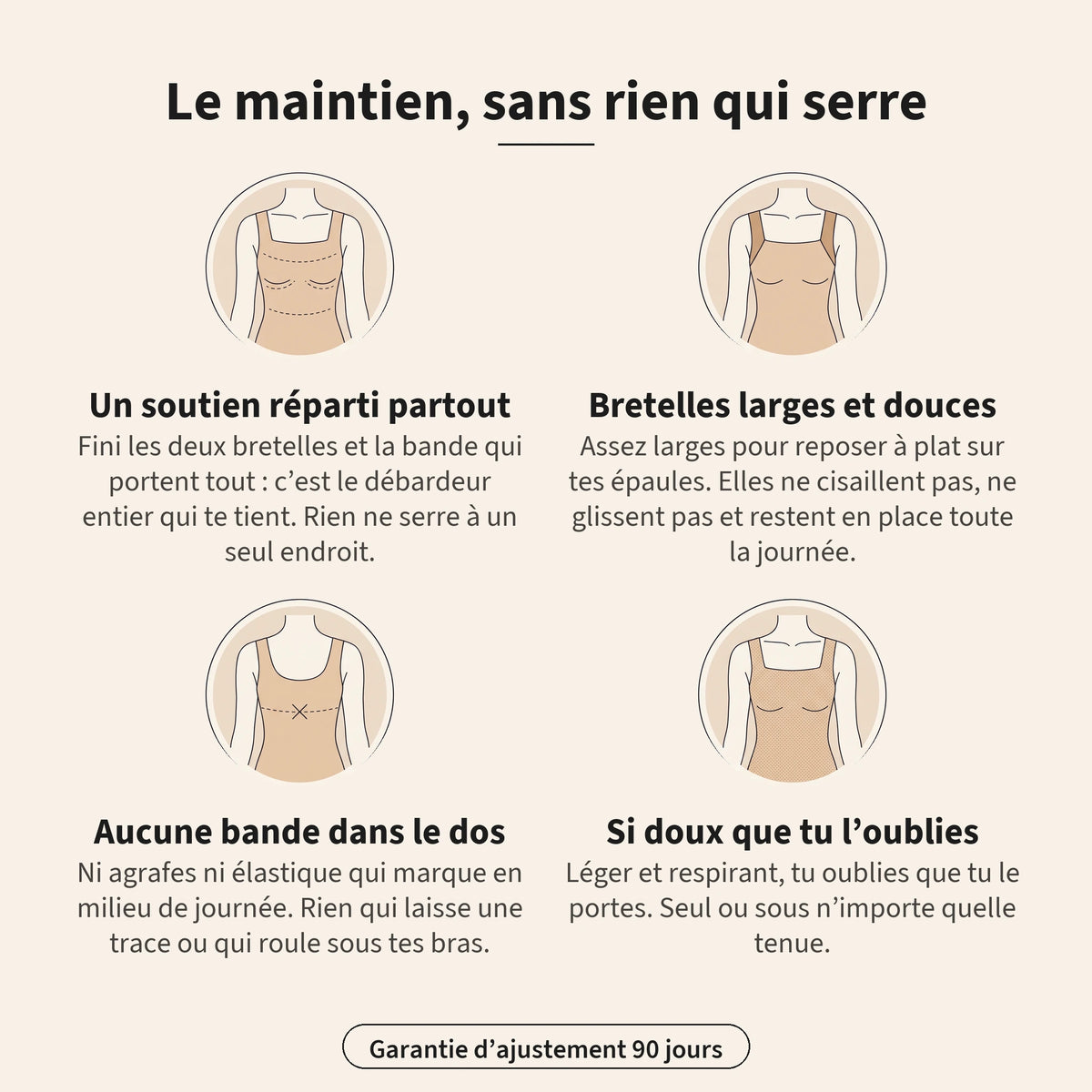 Débardeur à soutien-gorge intégré - avantages