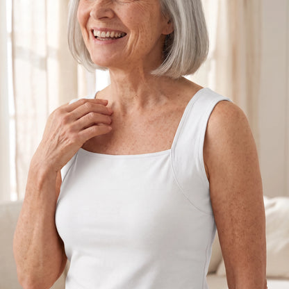 Débardeur à soutien-gorge intégré - Blanc