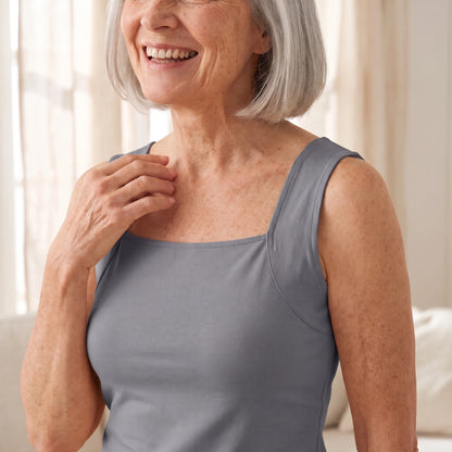 Débardeur à soutien-gorge intégré - Gris