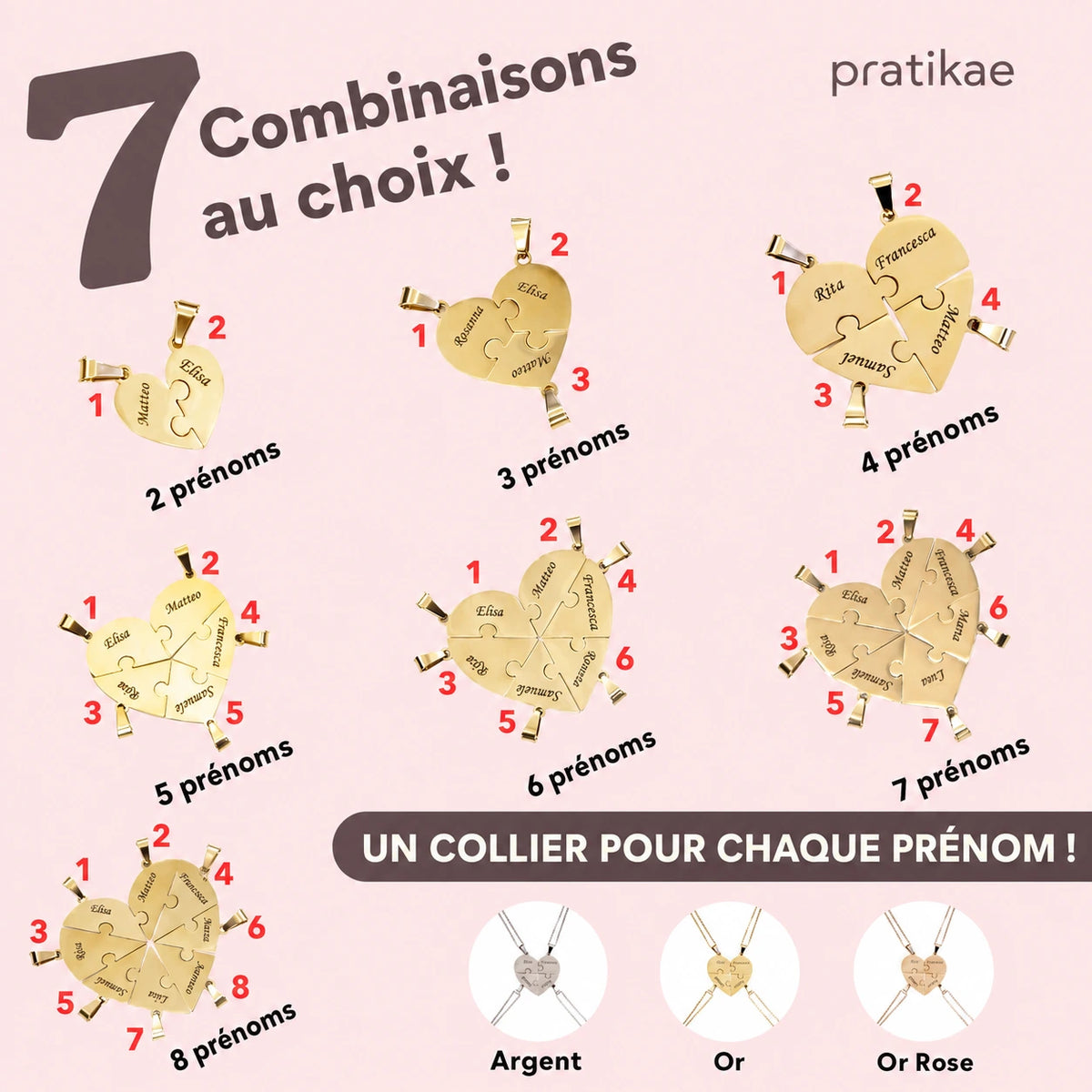 Collier Puzzle Cœur – Pratikae®