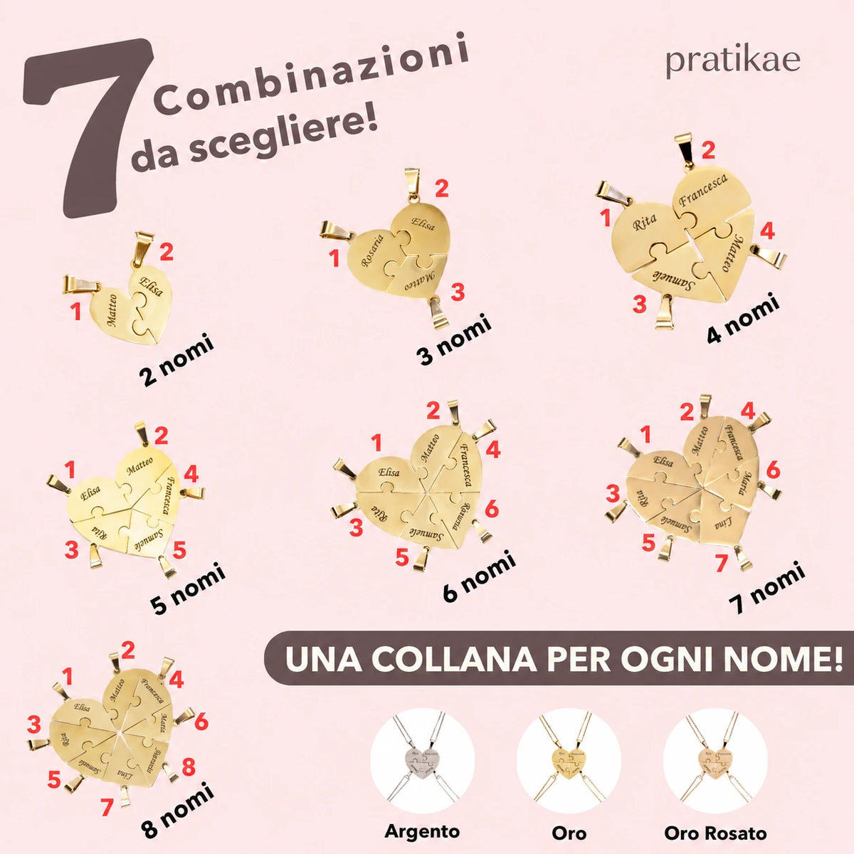 Collier Puzzle Cœur – Pratikae®