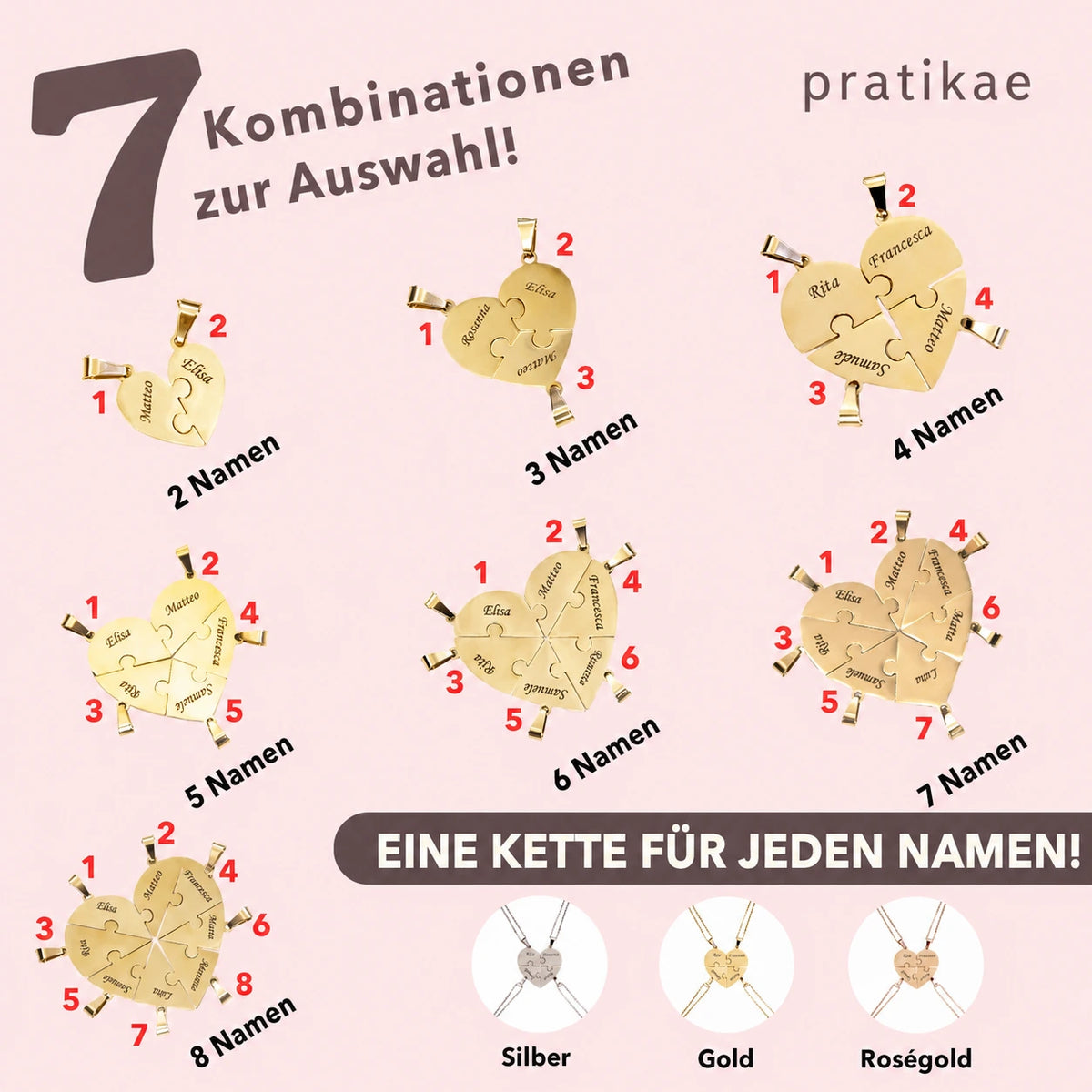 Collier Puzzle Cœur – Pratikae®