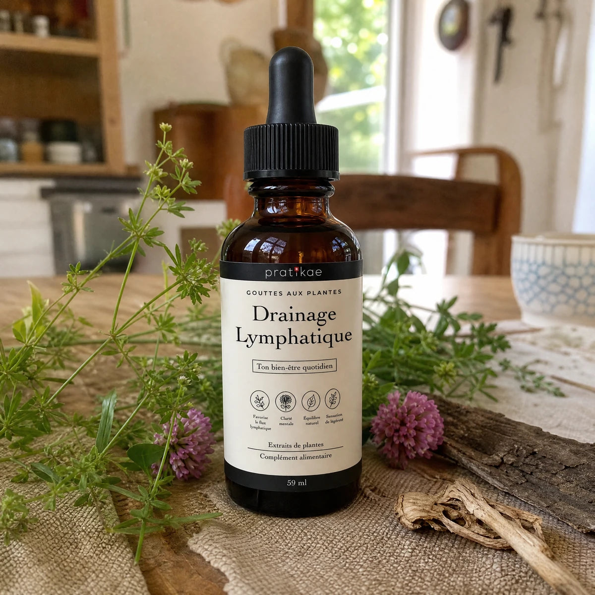 Gouttes drainage lymphatique et plantes