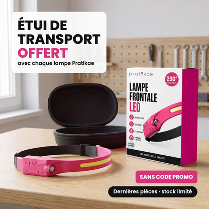 Lampe frontale LED grand angle