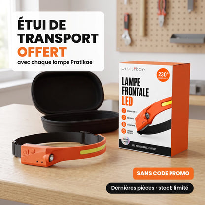 Lampe frontale LED grand angle