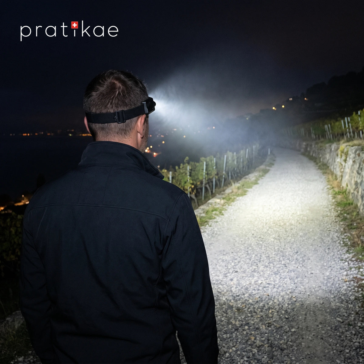 Lampe frontale LED grand angle