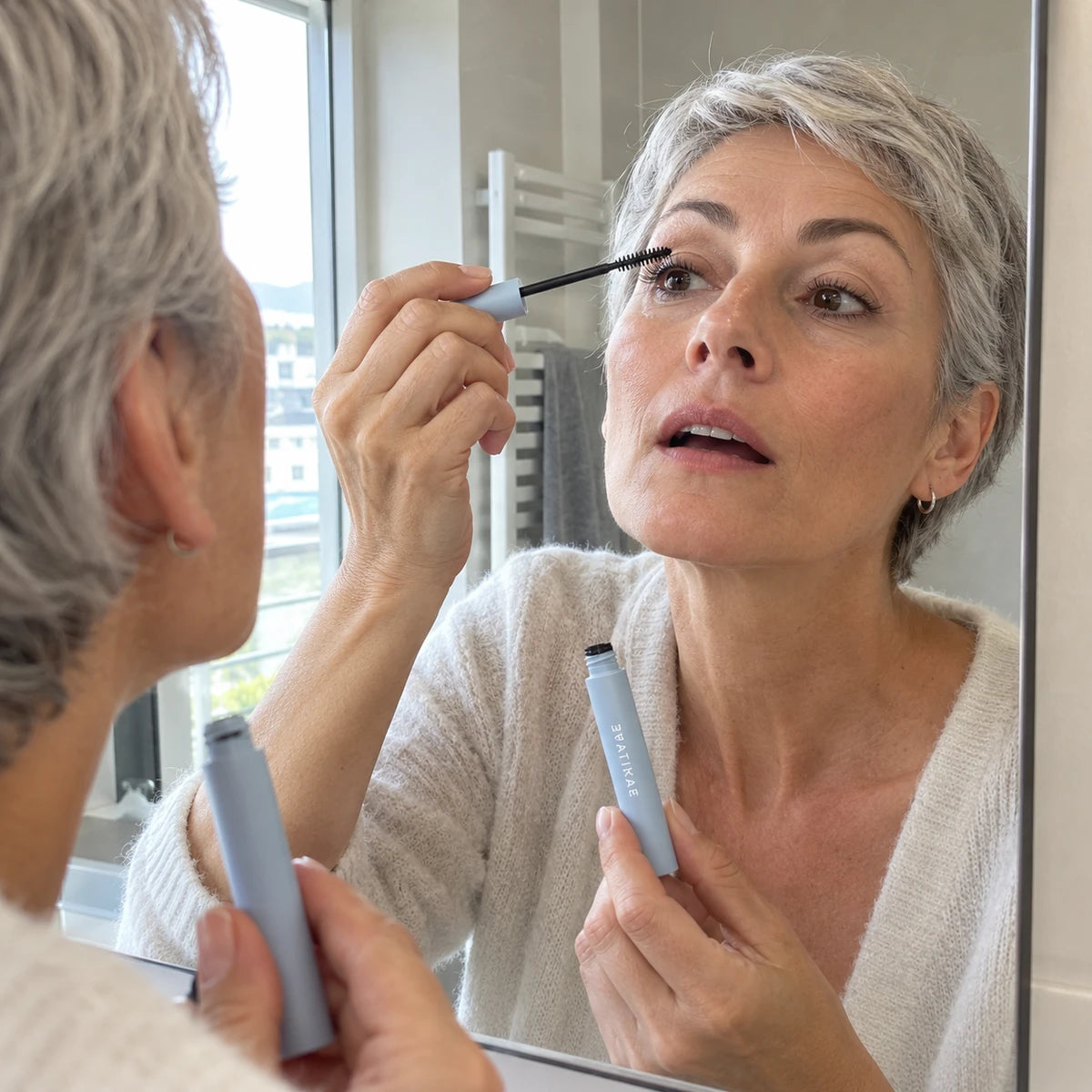 Application du mascara sérum coréen