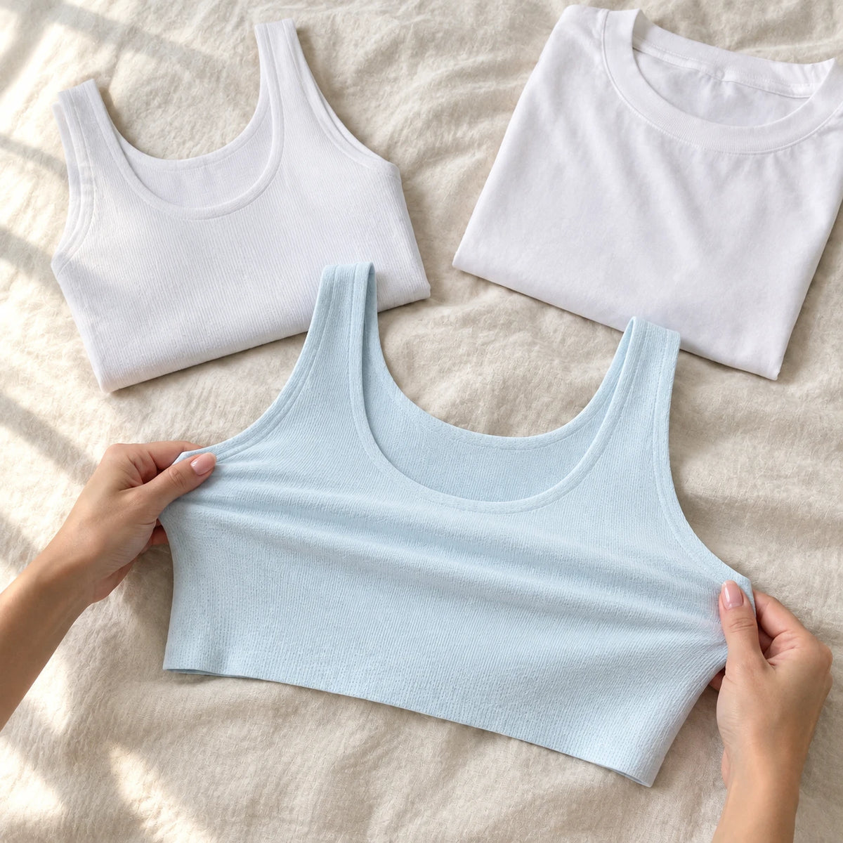 Brassière sans couture en maille extensible