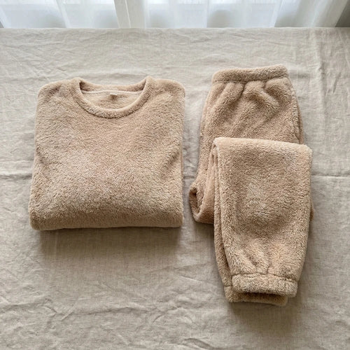 Pyjama polaire douillet beige