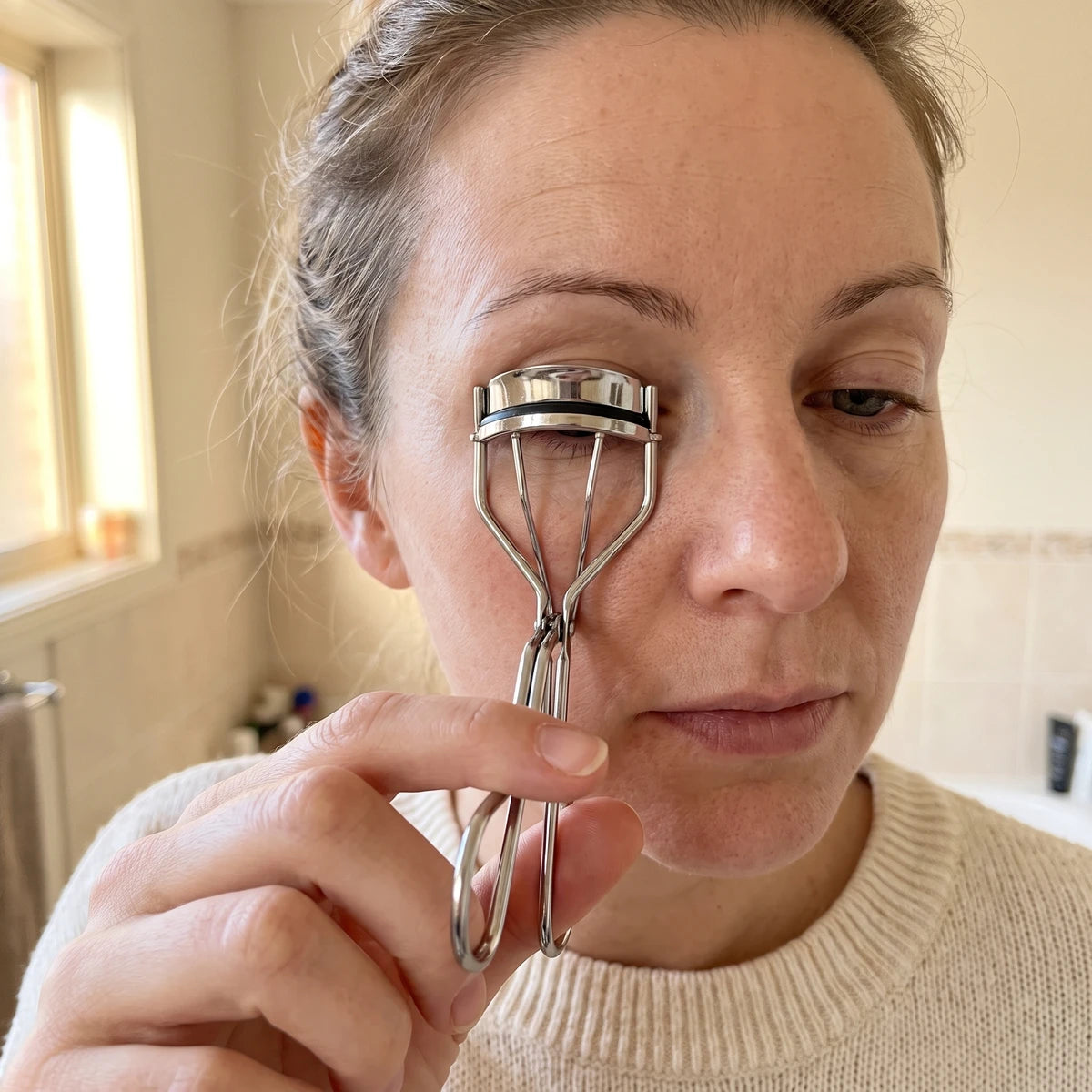 Recourbe-cils avant le mascara