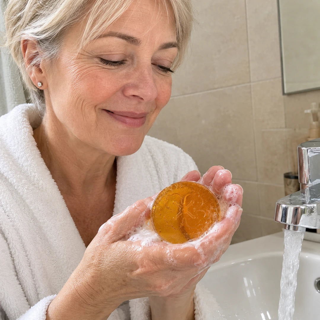 Savon au kaki fermenté au lavabo